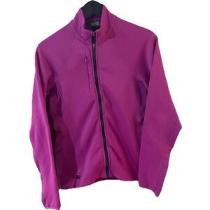 Outdoor Research Radiant Hybrid Jacket Womens Small Raspberry Full Zip Mock Neck